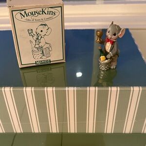 MouseKins Sterling Grey Toasting Good Cheer Figurine n box